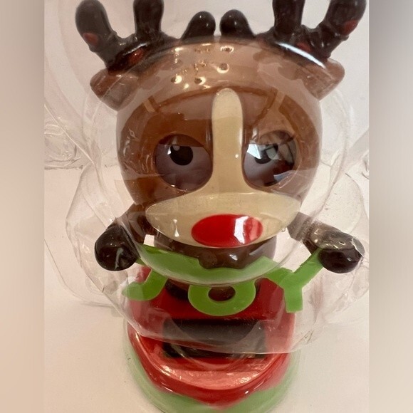 Solar Dancing Elf & Blinking Reindeer Set of 2 Christmas Holiday Novelty Toys - Picture 7 of 9